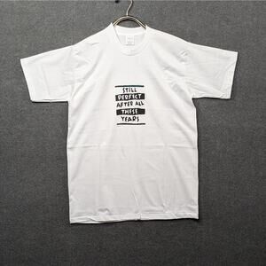 Vintage Graphic T-Shirt Mens XL Single Stitch 90's Funny Saying Cotton White